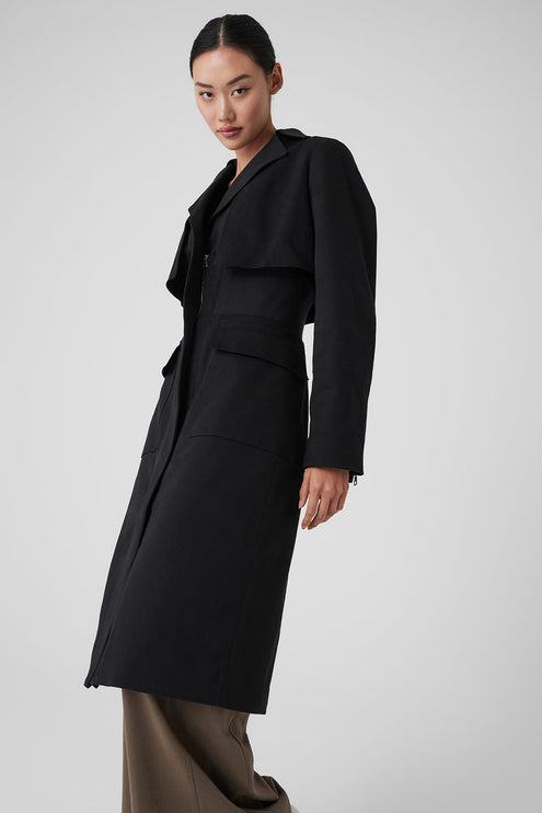 alo Women's Formation Trench Coat - Black