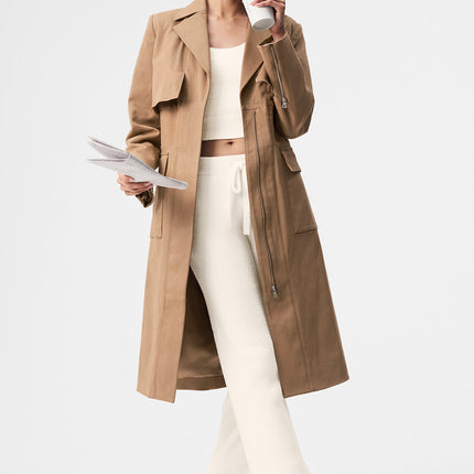 alo Women's Formation Trench Coat - Toasted Almond