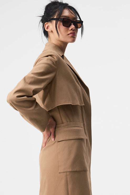 alo Women's Formation Trench Coat - Toasted Almond