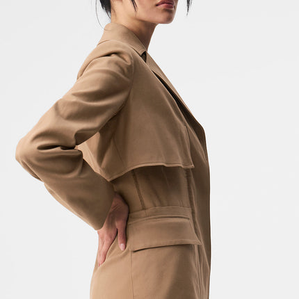 alo Women's Formation Trench Coat - Toasted Almond