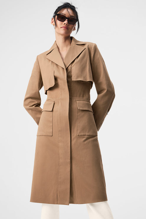 alo Women's Formation Trench Coat - Toasted Almond