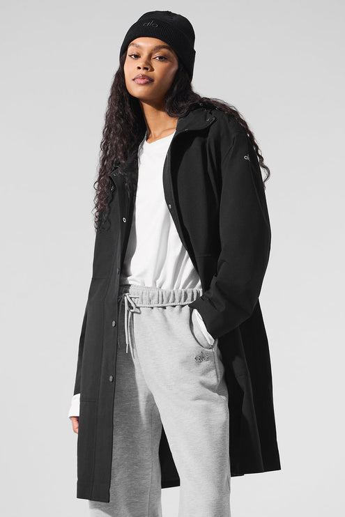alo Women's Rain Or Shine Long Coat - Black