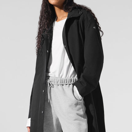 alo Women's Rain Or Shine Long Coat - Black