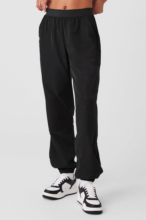 alo Women's Mixed Media Reinvention Jogger - Black