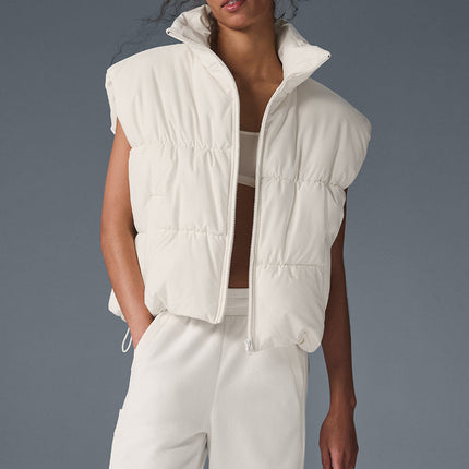 alo Women's Incline Puffer Vest - Ivory