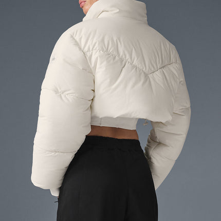 alo Women's Main Act Corset Puffer - Ivory/Ivory