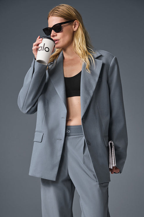 alo Women's First-Class Blazer - Steel Grey