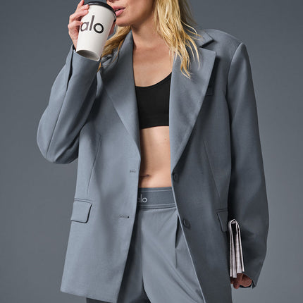 alo Women's First-Class Blazer - Steel Grey