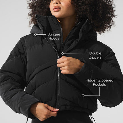alo Women's Glacier Puffer - Black