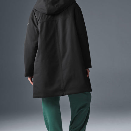 alo Women's Rain Or Shine Puffer Long Coat - Black
