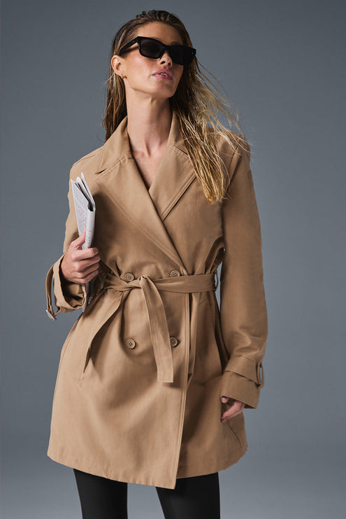alo Women's Prime Trench - Toasted Almond