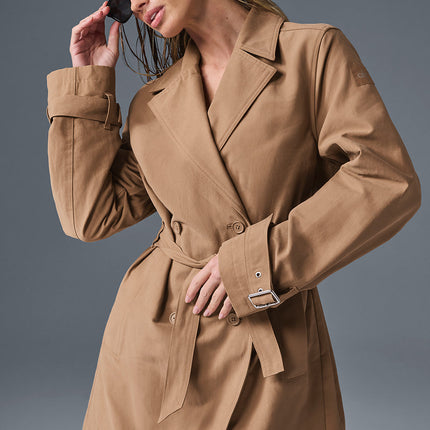 alo Women's Prime Trench - Toasted Almond