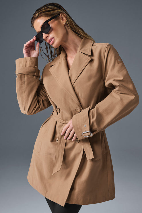 alo Women's Prime Trench - Toasted Almond
