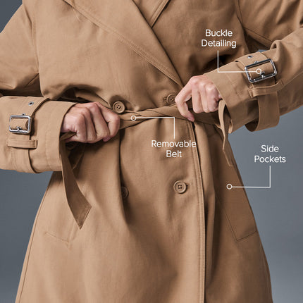 alo Women's Prime Trench - Toasted Almond