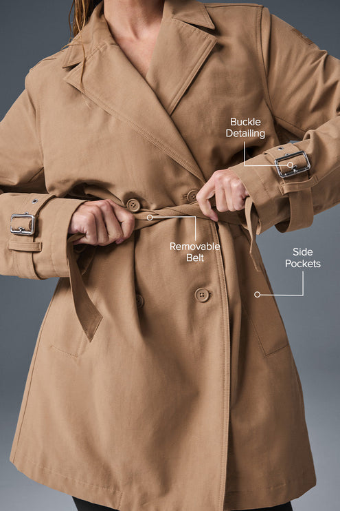 alo Women's Prime Trench - Toasted Almond