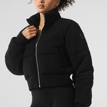 alo Women's Darling Sweater Puffer - Black