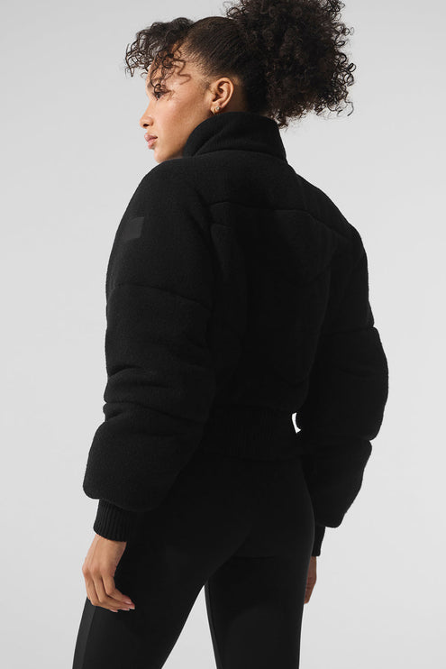 alo Women's Darling Sweater Puffer - Black