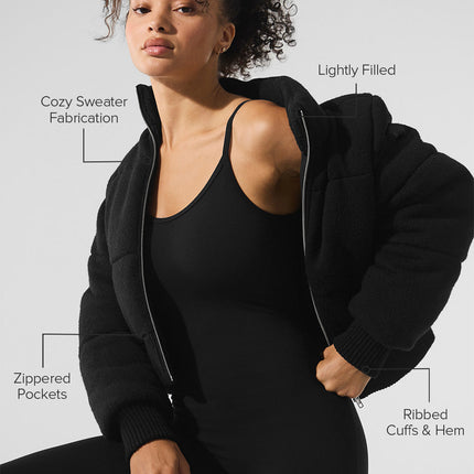 alo Women's Darling Sweater Puffer - Black