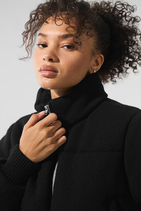 alo Women's Darling Sweater Puffer - Black