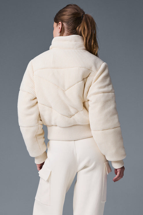 alo Women's Darling Sweater Puffer - Ivory