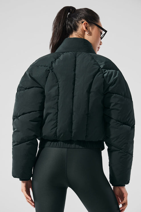alo Women's Stargazing Puffer - Charcoal Green
