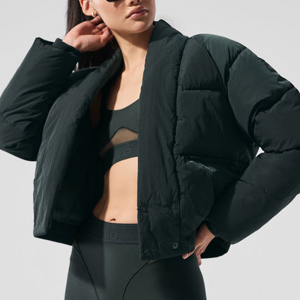 alo Women's Stargazing Puffer - Charcoal Green