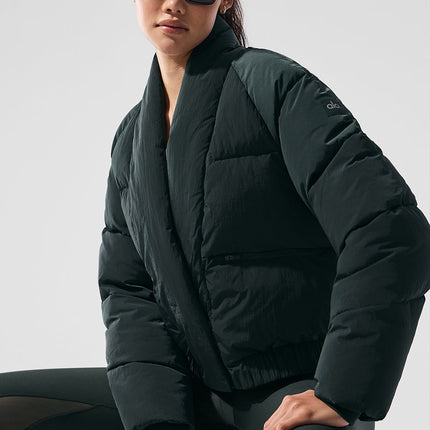 alo Women's Stargazing Puffer - Charcoal Green