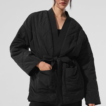 alo Women's Urbanite Wrap Puffer - Black