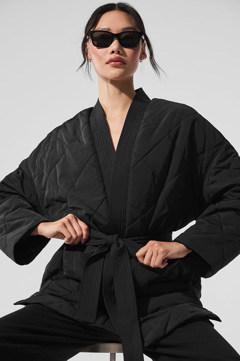 alo Women's Urbanite Wrap Puffer - Black