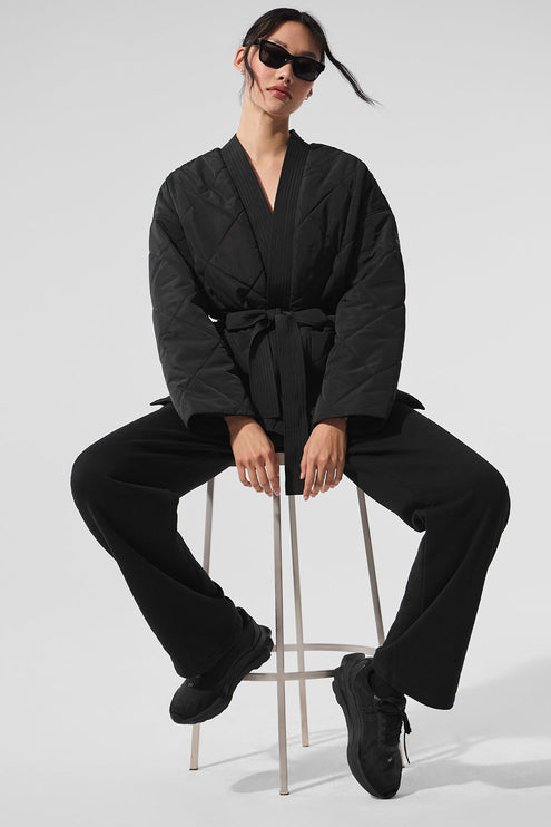 alo Women's Urbanite Wrap Puffer - Black