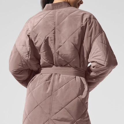 alo Women's Urbanite Wrap Puffer - Mushroom