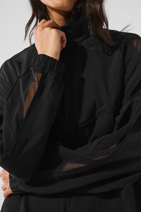 alo Women's Origin Full-Zip Track Jacket - Black