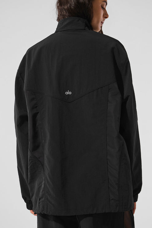alo Women's Origin Full-Zip Track Jacket - Black
