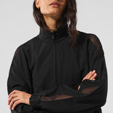 alo Women's Origin Full-Zip Track Jacket - Black