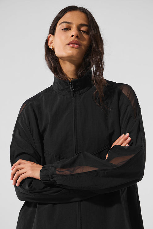 alo Women's Origin Full-Zip Track Jacket - Black