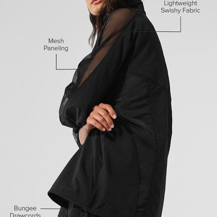 alo Women's Origin Full-Zip Track Jacket - Black