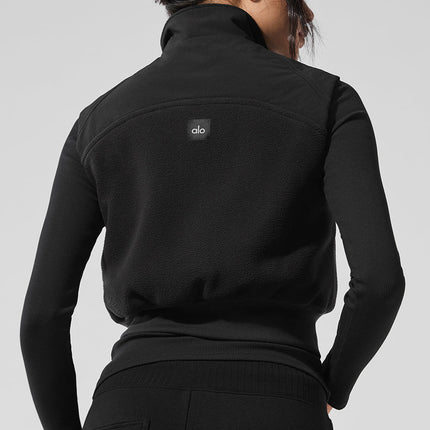 alo Women's Polar Fleece Wintry Mix Vest - Black
