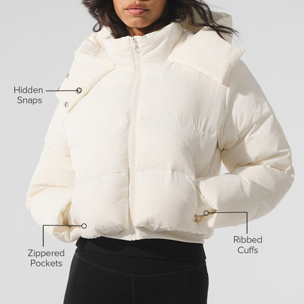 alo Women's Foxy Puffer Jacket - Ivory