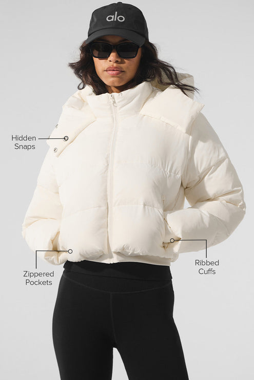 alo Women's Foxy Puffer Jacket - Ivory