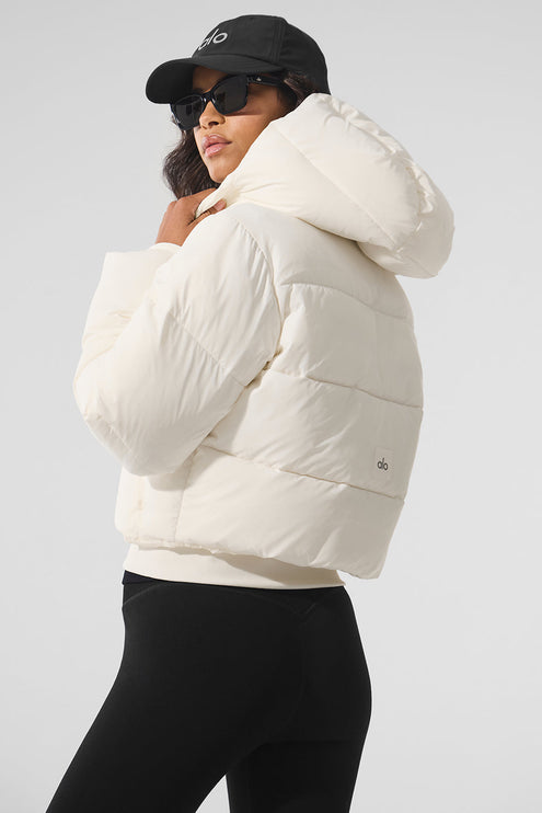 alo Women's Foxy Puffer Jacket - Ivory