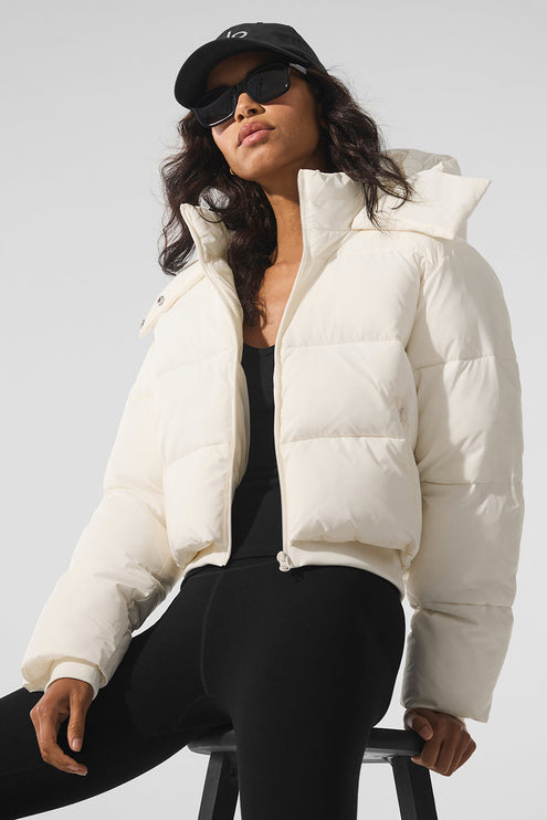 alo Women's Foxy Puffer Jacket - Ivory