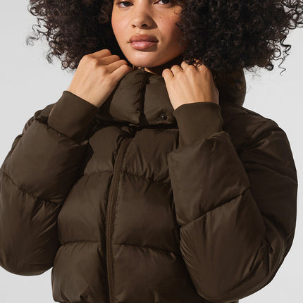 alo Women's Foxy Puffer Jacket - Espresso