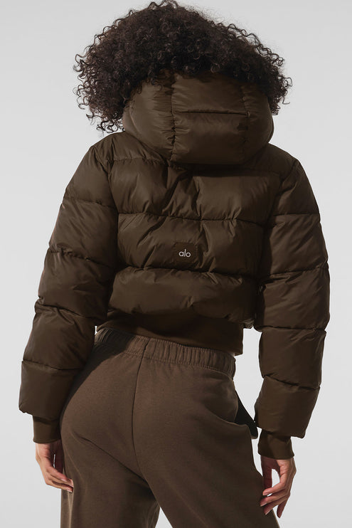 alo Women's Foxy Puffer Jacket - Espresso