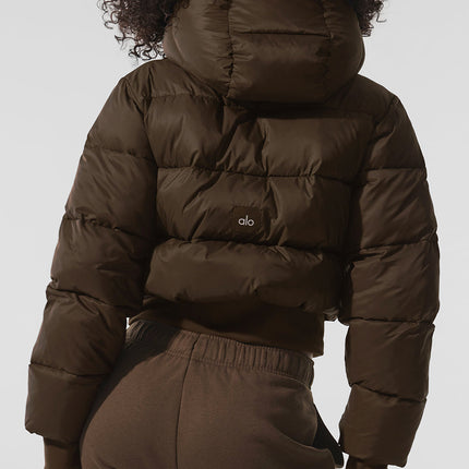 alo Women's Foxy Puffer Jacket - Espresso