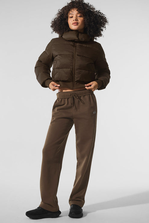alo Women's Foxy Puffer Jacket - Espresso