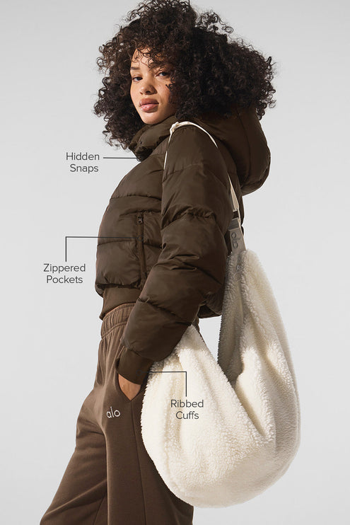 alo Women's Foxy Puffer Jacket - Espresso