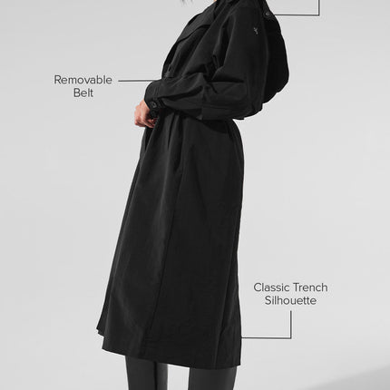 alo Women's Daybreak Long Coat - Black