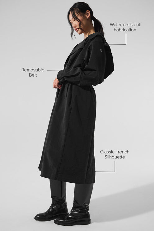 alo Women's Daybreak Long Coat - Black
