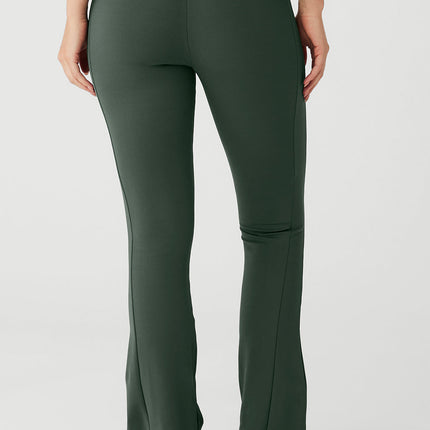 alo Women's High-Waist Zip It Flare Legging - Dark Cactus