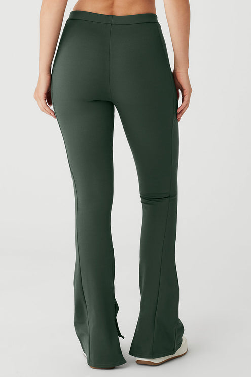alo Women's High-Waist Zip It Flare Legging - Dark Cactus